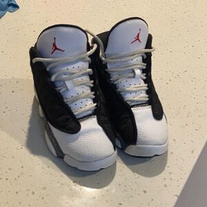 Jordan Kids Sneakers Black and White 13’s